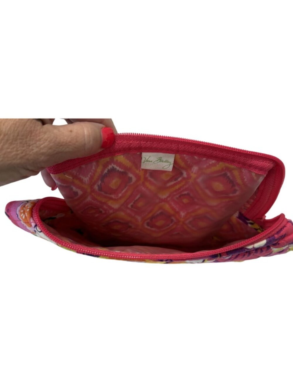 Vera Bradley Clementine Cosmetic Bag Large Floral Quilted Fabric Travel NWT - Picture 6 of 6